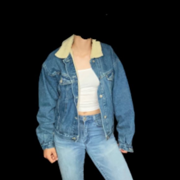 Fuzz Lined Jean Jacket - Picture 2 of 4